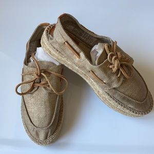 ☀️Tory Burch Gold Canvas Blanton Espadrilles☀️